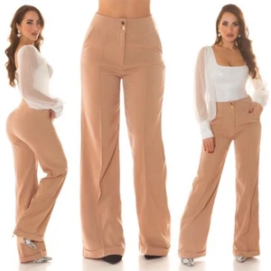 Gorgeous Camel High Waist Wide Leg Women’s Pants ~Large - Picture 1 of 9