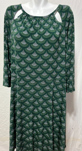 Abito donna Michael Kors verde pavone 2X taglie forti vestito us intime ottimeioni