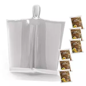Rain Ponchos,with Drawstring Hood (10 Pack) Emergency One Size 6 Pack for Kids - Picture 1 of 7