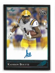 Kayshon Boutte 2021 Leaf blue foil #d 38/50 auto rookie NEW ENGLAND PATRIOTS - Picture 1 of 1