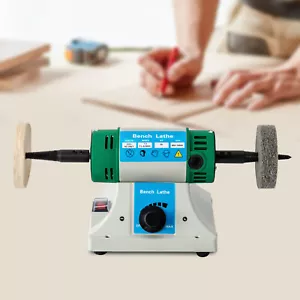 320W Bench Buffer Polisher Grinder Bench Lathe Polishing Buffing Machine Jewelry - Picture 1 of 19