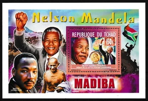 Chad - Muerte de Nelson Mandela Bloque 545 MNH 2014 Mi. 2677 - Imagen 1 de 1
