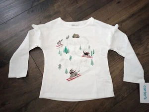 Neu Carter's Kleinkind Mädchen Langarmshirt Weihnachten Merry & Bright Größe 2T - Bild 1 von 7