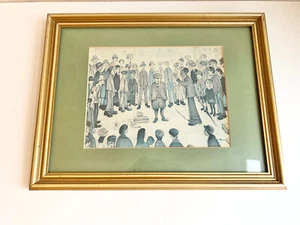Vintage LS Lowery 'The Politicians' Framed Print 1956 Iconic British Art Cartoon - Picture 1 of 8