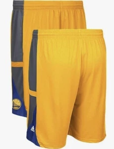 adidas Golden State Warriors Men’s Gold Core Mesh Tip-off Performance Shorts (S) - Picture 1 of 4