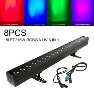 8PCS 270W RGBWA UV 6in1 LED Washer Light Bar DMX Stage DJ Party Bar Lights - Picture 1 of 12