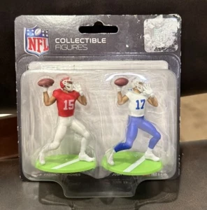 BRAND NEW NFL MINI FIGURES PATRICK MAHOMES AND JOSH ALLEN COLLECTIBLES! - Picture 1 of 5