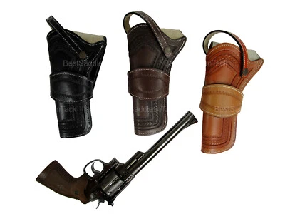 HOLSTERS WESTERN GUN REVOLVER SINGLE ACTION SIX SHOOTER HEART TOOLED LEATHER - Image 1 of 4