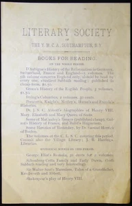 1885 - 1886 LITERARY SOCIETY SOUTHAMPTON LONG ISLAND NEW YORK PROGRAMME - Picture 1 of 2