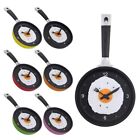 Decor For Kitchen,Living Room Wall Clock Pot Clock Frying Pan with Fried Eggs