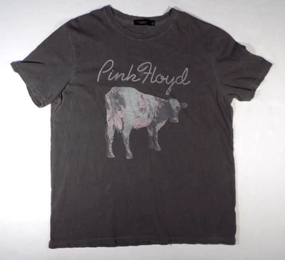 Junk Food Pink Floyd XL Distressed T Shirt Animals Cow Grey Faded Trashed - Image 1 of 4
