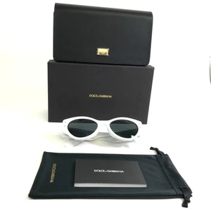 Dolce & Gabbana Sonnenbrille DG4480-F 3312/87 weiß asiatische Passform mit dunkelgrauen Gläsern - Bild 1 von 11