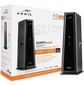 ARRIS Surfboard SBG8300 Gigabit Cable Modem & AC2350 Dual-Band Wi-Fi Router - Afbeelding 1 van 11