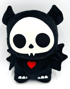 Skelanimals Deluxe Diego the Bat 8" Tall Stuffed Plush Vampire w/ Red Heart - Picture 1 of 10