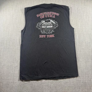 Harley-Davidson Shirt Mens Large Sleeveless Pocket Utica NY Motorcycle 2013 - Picture 1 of 7