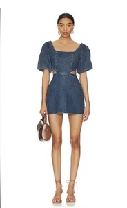 Show Me Your Mumu Revolve City Cutout Denim Dress In Color Deep End Large - Picture 1 of 8