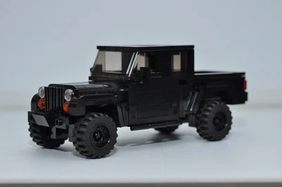 Camión Jeep Gladiator Rubicón Negro Modelo MOC Personalizado Compatible con Ladrillos LEGO® Foto 1 de 3