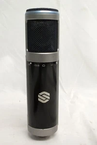 Vtg Sterling ST155 Audio Microphone Mic Large Diaphragm Condenser Black Untested - Picture 1 of 5