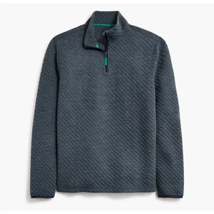 J.Crew Quilted Half-Zip Cotton Fleeced Pullover Comfort Sweater Men's Sz XXL - Picture 1 of 7