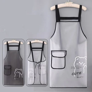 Waterproof TPU Kitchen Apron - Sleeveless, Oil-proof, Lightweight, Suitable* - Imagen 1 de 15