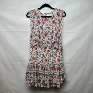MISA Los Angeles Womens Floral Dress Medium Tiered Low Waist Cottagecore Party - Picture 1 of 9