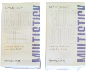 MyMerry Multistick Creamy Blush Dewy Finish Tender Soft Peach 0.2 fl oz 2 boxes - Picture 1 of 5