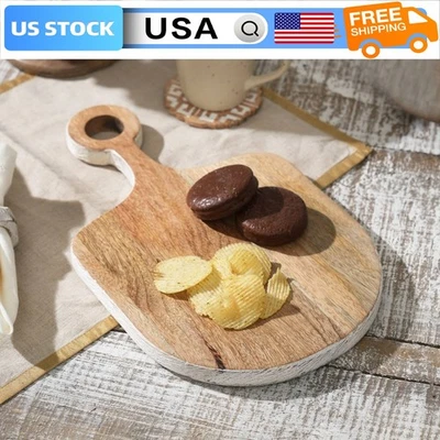 Tabla/plato de queso de madera hecho a mano India - 15x9" Foto 1 de 4