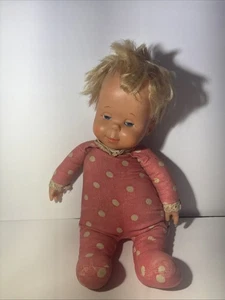 Bambola vintage 1964 anni 60 Mattel Drowsy pull string rosa a pois NO SUONO - Foto 1 di 11