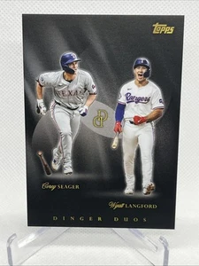 2025 Dynamic Duals Corey Seager & Wyatt Langford Dinger Duals #DD-09 RANGERS - Bild 1 von 2
