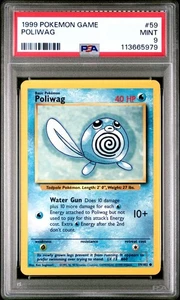1999 POKEMON GAME BASE SET #59 POLIWAG PSA 9 MINT - Picture 1 of 2