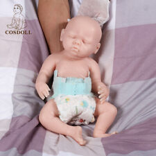 Cosdoll Unpainted 16"Sleeping Reborn Baby Girl Lifelike Full Body Silicone Doll