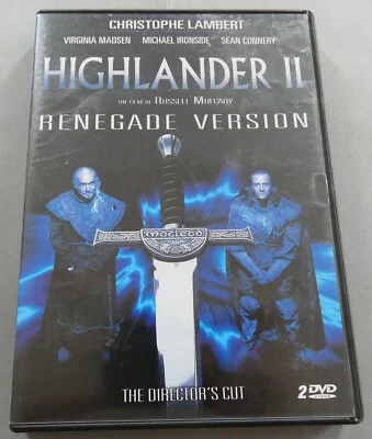 2 DVD FILM HIGHLANDER II THE DIRECTOR'S CUT RENEGADE VERSION CHRISTOPHE LAMBERT - Bild 1 von 3