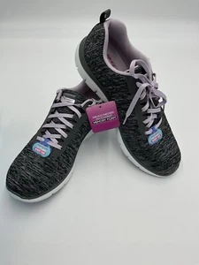 Zapatos Skechers Flex Appeal 2.0 espuma viscoelástica NEGRO-LAVANDA para mujer talla 10 nuevos con caja - Imagen 1 de 11