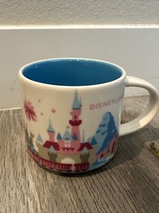 Starbucks Disneyland You Are Here Series Mug Cup Disney Parks Pink Blue 14oz