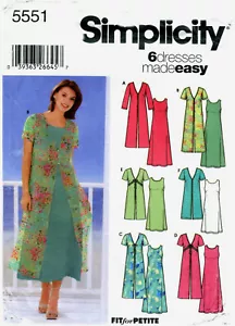 Suéter Simplicity 5551 Misses Patrón Polvo Sin Cortar Talla 14 16 18 20 - Imagen 1 de 2