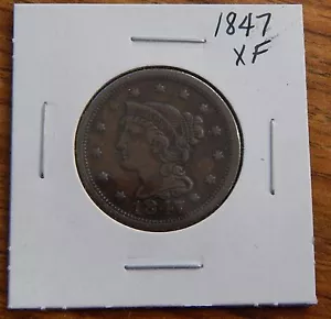 1847 Stati Uniti grande centesimo XF - Foto 1 di 2