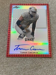 TURNER CORCORAN 2020 Leaf Army All-American AUTOGRAPH #3/3 NEBRASKA CORNHUSKERS