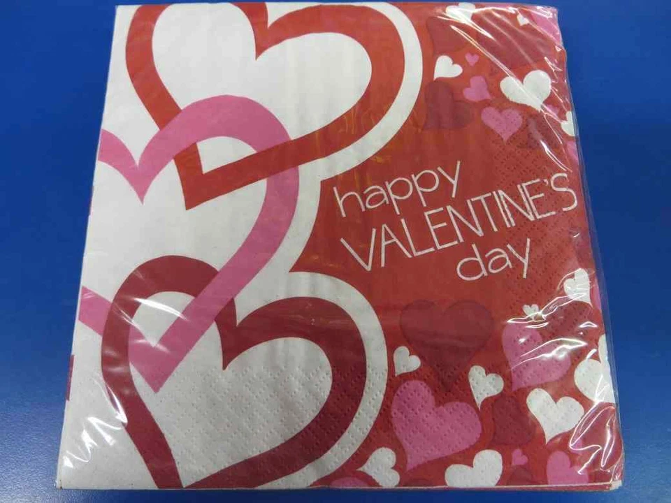 Servilletas de papel Love Me Happy Valentine's Day Hearts fiesta navideña almuerzo Foto 1 de 1