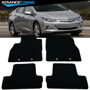 Fits 11-15 Chevrolet Volt 4 Door Black Nylon Front & Rear Floor Mats 4 Pieces - Picture 1 of 7