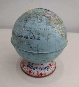 Vintage Small Globe Bank World Earth Savings Bank - Picture 1 of 11