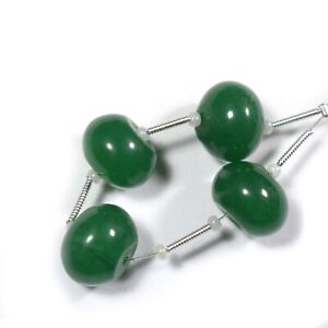 Handmade Natural Green Garnet Smooth Rondelle Shape Loose Gemstone Beads 14mm 3"