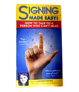 Signing Made Easy Sign Language Instructional VHS 1996 Natale 300 Signs NEW - Picture 1 of 5