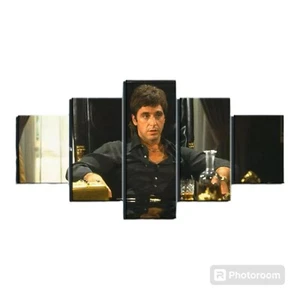 Al Pacino Scarface gerahmt 5 Stück Film Leinwand Wandbild Gemälde ohne Rahmen - Bild 1 von 12