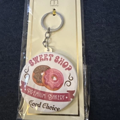 One Sided Mirror Keychain Silver Tone Sweet Shop by Melody - Image 1 of 4