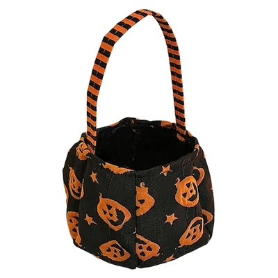 Bolso de mano de terciopelo cubo de dulces de Halloween de 1 pieza para niños truco o trato Foto 1 de 4