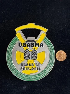 HUGE & HEAVY USASMA CLASS 66 Challenge Coin Ultima BOTTLE OPENER - Picture 1 of 2
