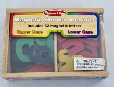 Melissa & Doug 52 Wooden Alphabet Magnets in a Box - Uppercase and Lowercase - Image 1 of 4