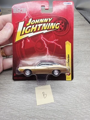 Gold Black 1972 FORD TORINO SPORT W/RUBBER TIRES BY JOHNNY LIGHTNING (B) - Image 1 of 4