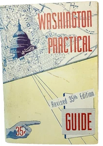 Washington Practical Guide by Charles Reynolds (1946) 35th Edition with full Map - Imagen 1 de 5