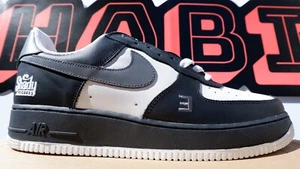 NEW Nike Air Force 1 Low Eminem Shady Records Size 10 Black White Promo Sample - Picture 1 of 9